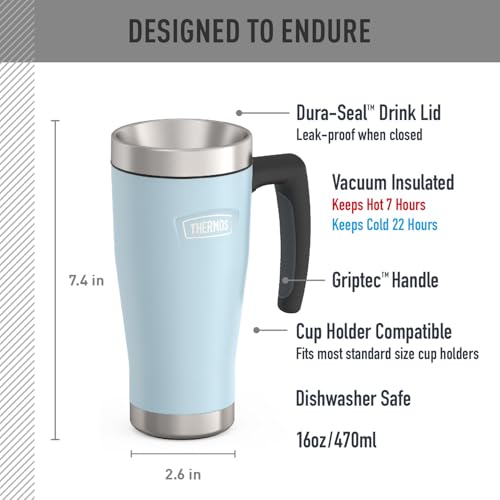 THERMOS ICON SERIES, Stainless Steel Mug, Granite, 16 oz