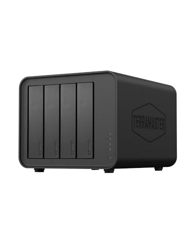 TERRAMASTER F4-212 4 Bay NAS - Quad Core CPU, 2GB DDR4 RAM, Network Attached Storage Personal Cloud with Rich Backup Solutions (Diskless)