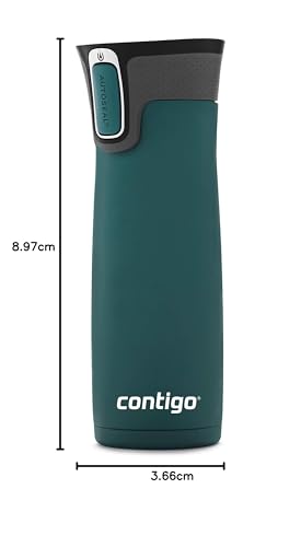Contigo West Loop Stainless Steel Travel Mug with AUTOSEAL Lid, 16oz., Stainless Steel/Black