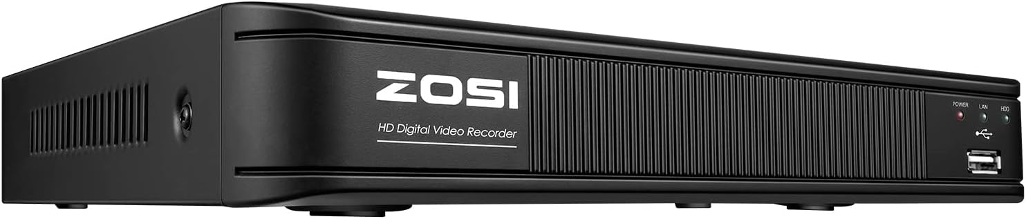 ZOSI H.265+ 5MP Lite 8 Channel CCTV DVR Recorder with Hard Drive 2TB, Remote Access, Motion Alert Push, Hybrid Capability 4-in-1(Analog/AHD/TVI/CVI) Full 1080p HD Surveillance DVR for Security Camera