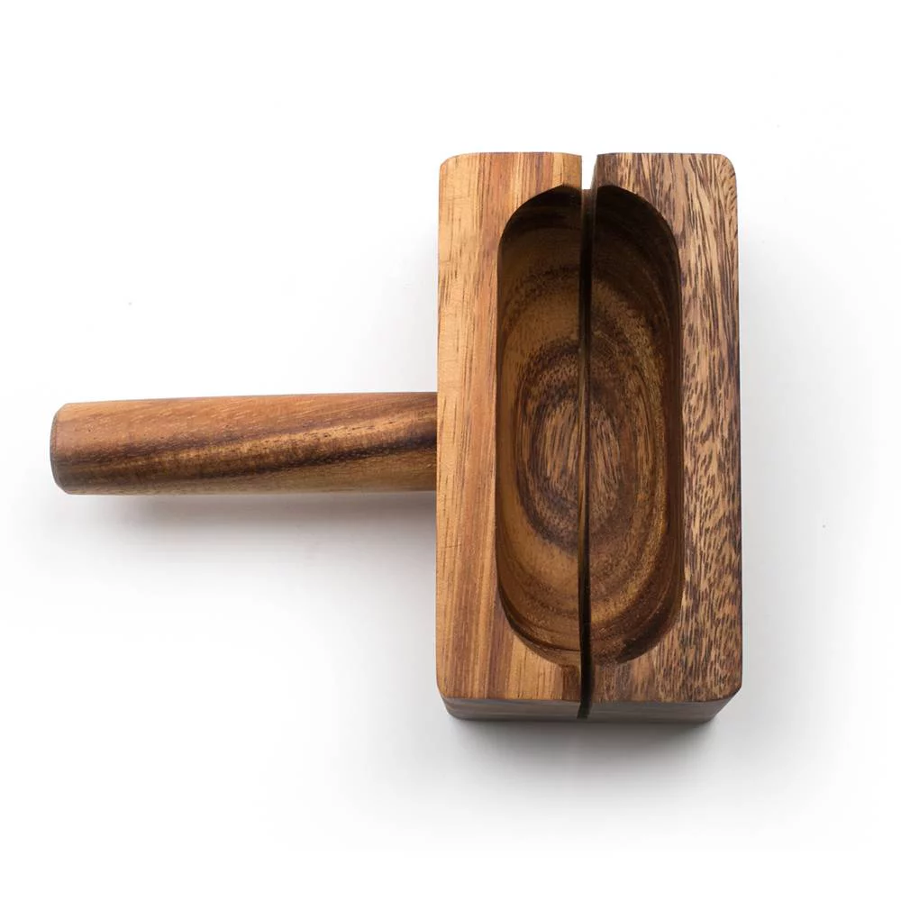 Ironwood Gourmet 28330 Local 338 Bagel Miter, Acacia Wood, 7 x 5.5 x 2.5 inches