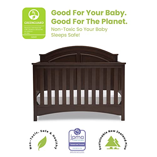 Delta Children Perry 6-in-1 Convertible Crib - Greenguard Gold Certified, Bianca White