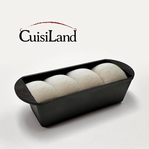 Cuisiland Rectangular Cast Iron Bread Loaf Pan, Heavy Duty 11x4.75x4,25