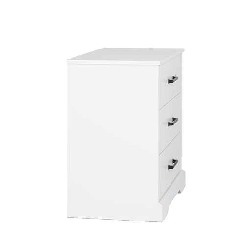 Prepac Sonoma Traditional Tall Nightstand Side Table with 3 Drawers, Functional Tall 3-Drawer Bedside Table 16