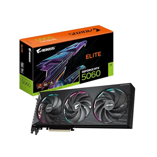 GIGABYTE GeForce RTX 5060 Gaming OC 8G Graphics Card, 8GB 128-bit GDDR7, PCIe 5.0, WINDFORCE Cooling System, GV-N5060GAMING OC-8GD Video Card