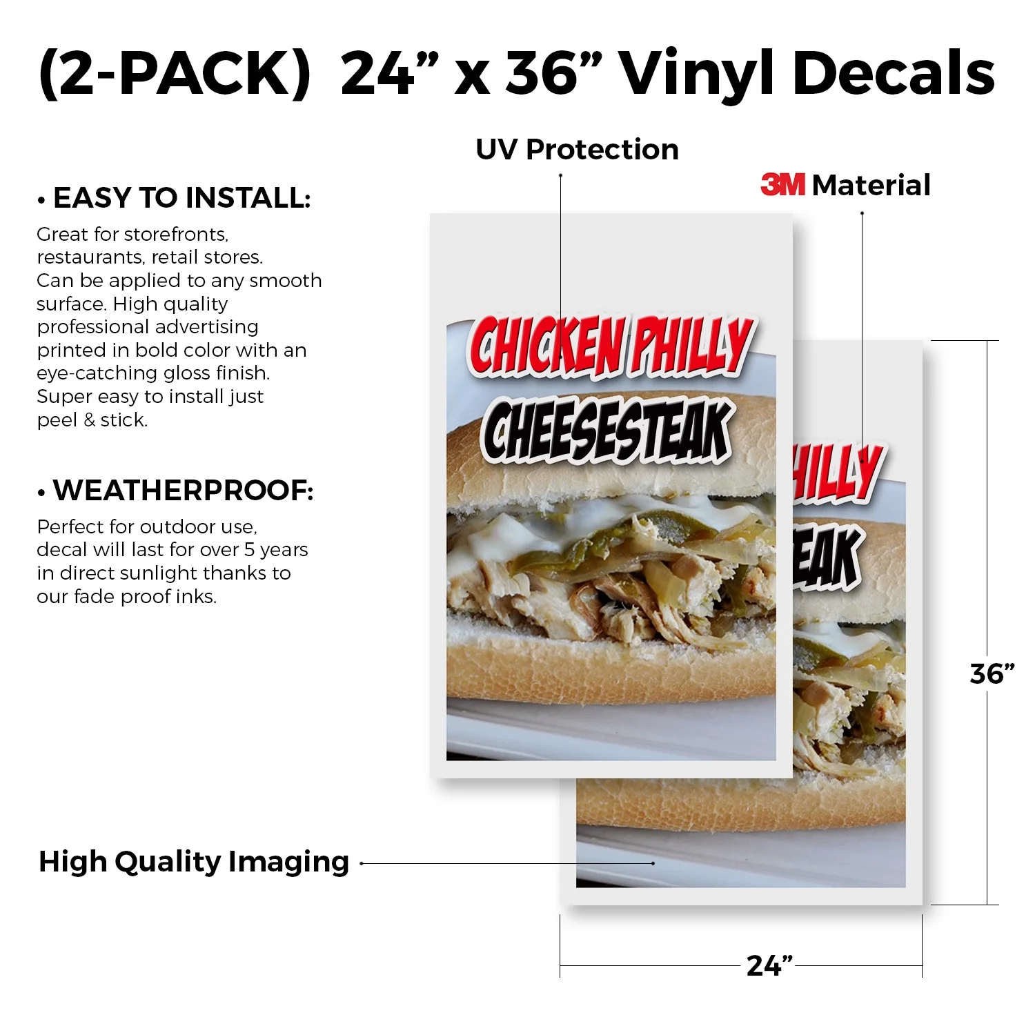 Chicken Philly Cheesesteak (2-PACK) 24