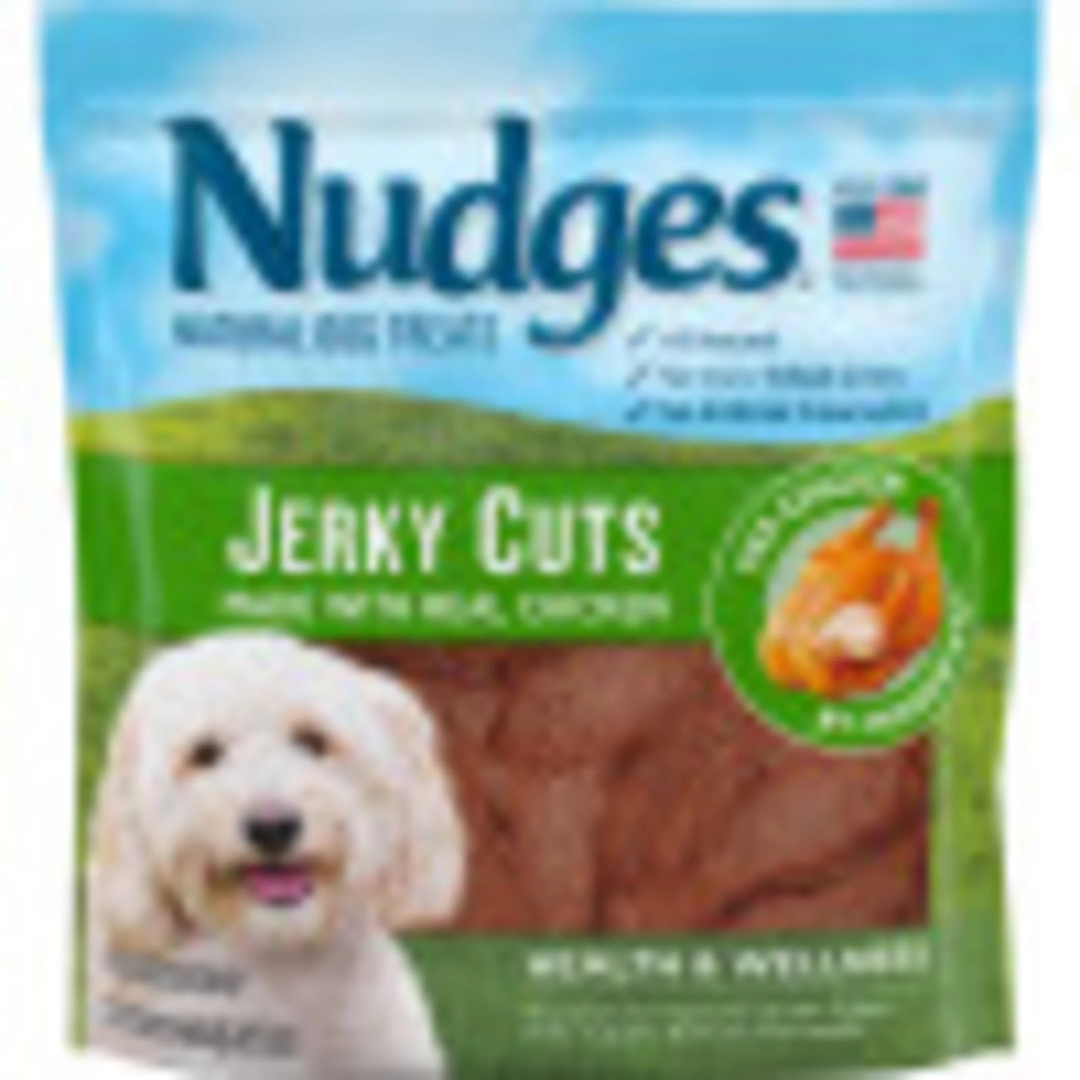 Nudges Health and Wellness Chicken Jerky Dog Treats, 36 Oz
