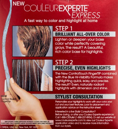 L'Oreal Paris Couleur Experte 2-Step Home Hair Color and Highlights Kit, Toasted Coconut