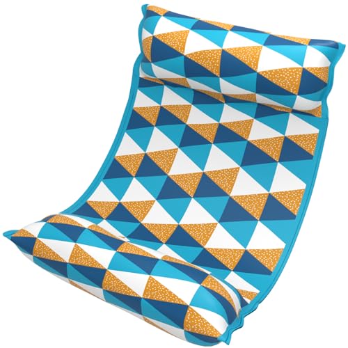 Jasonwell Water Hammock Pool Floats - 2PACK Fabric Inflatable Pool Hammock Float Floaties 4 in 1 (Saddle Lounge Chair Drifter) Lake Beach Floating Loungers Swimming Pool Rafts Toys for Adults