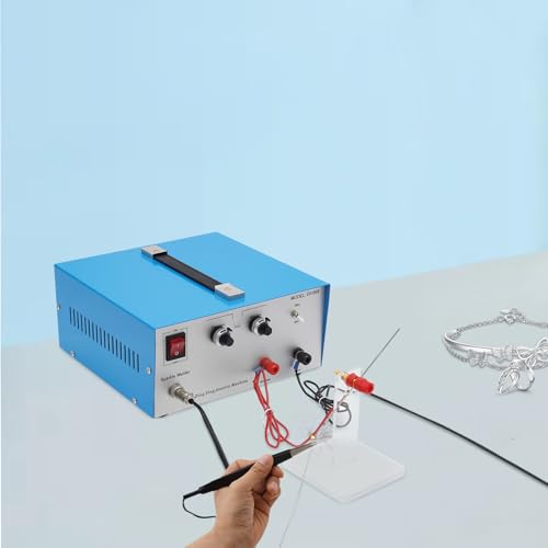 Jewelry Welding Machine 80A 110V Jewelry Spot Welder Gold Silver Platinum Welding Machine 390W Electric Soldering Machine Professional Precise Jewelry Spot Welder with Foot Pedal
