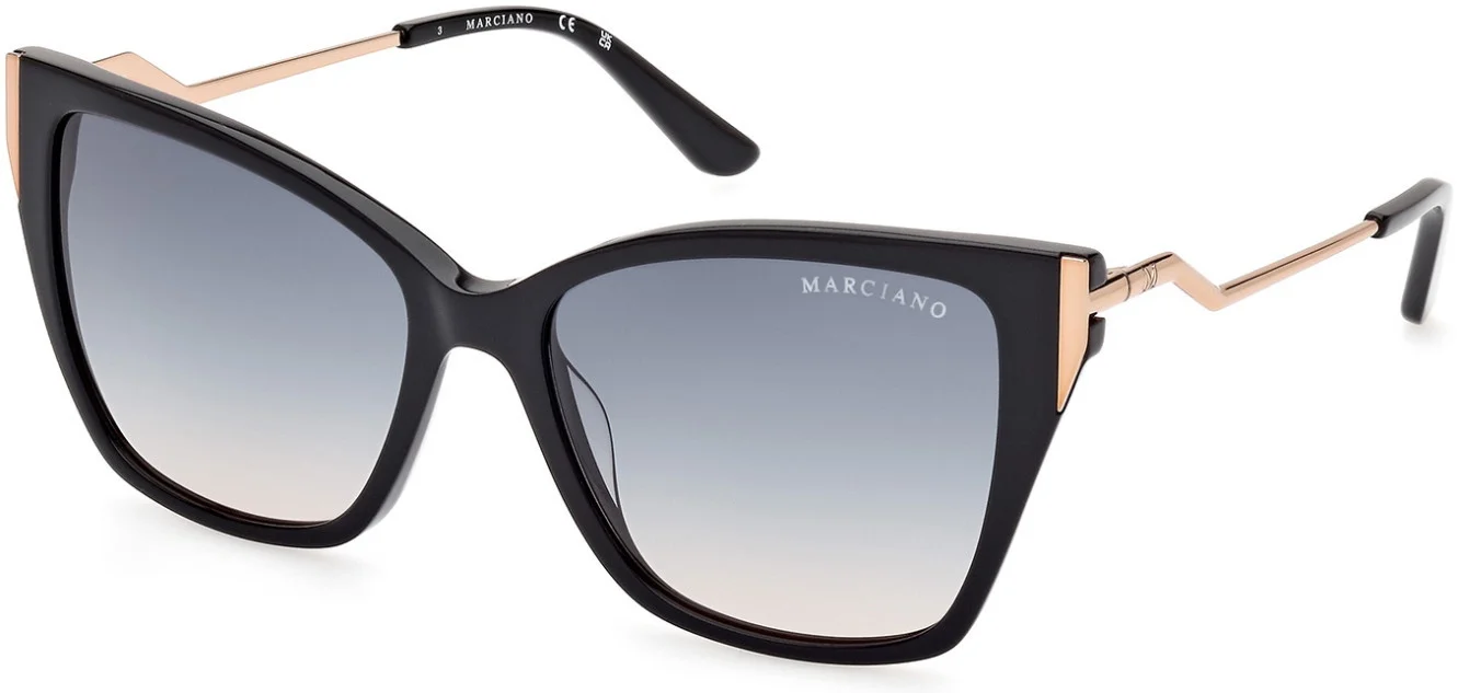 Sunglasses Guess By Marciano GM 0833 01W Shiny Black, Rose Gold