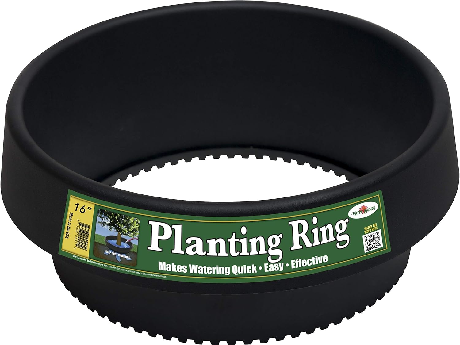3 Pack of 16 in Planting Rings. Landscape & Garden Protective, Round, Edging. Water Retention to Irrigate Shrubs, Roses, Flowers, Vegetables. Separate Rock, Mulch, Grass. Made in USA