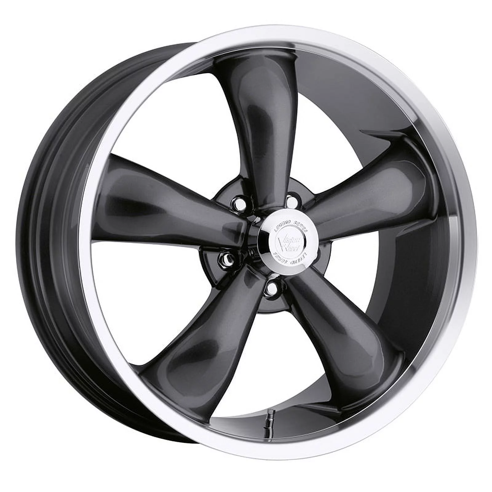 Vision Legend 5 17x7 5x114.3 6et Gunmetal Machined Lip Wheel