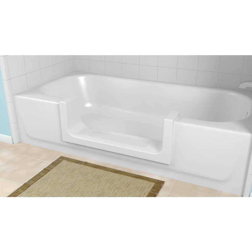 Cleancut Wide White Step Bathtub Conversion Kit