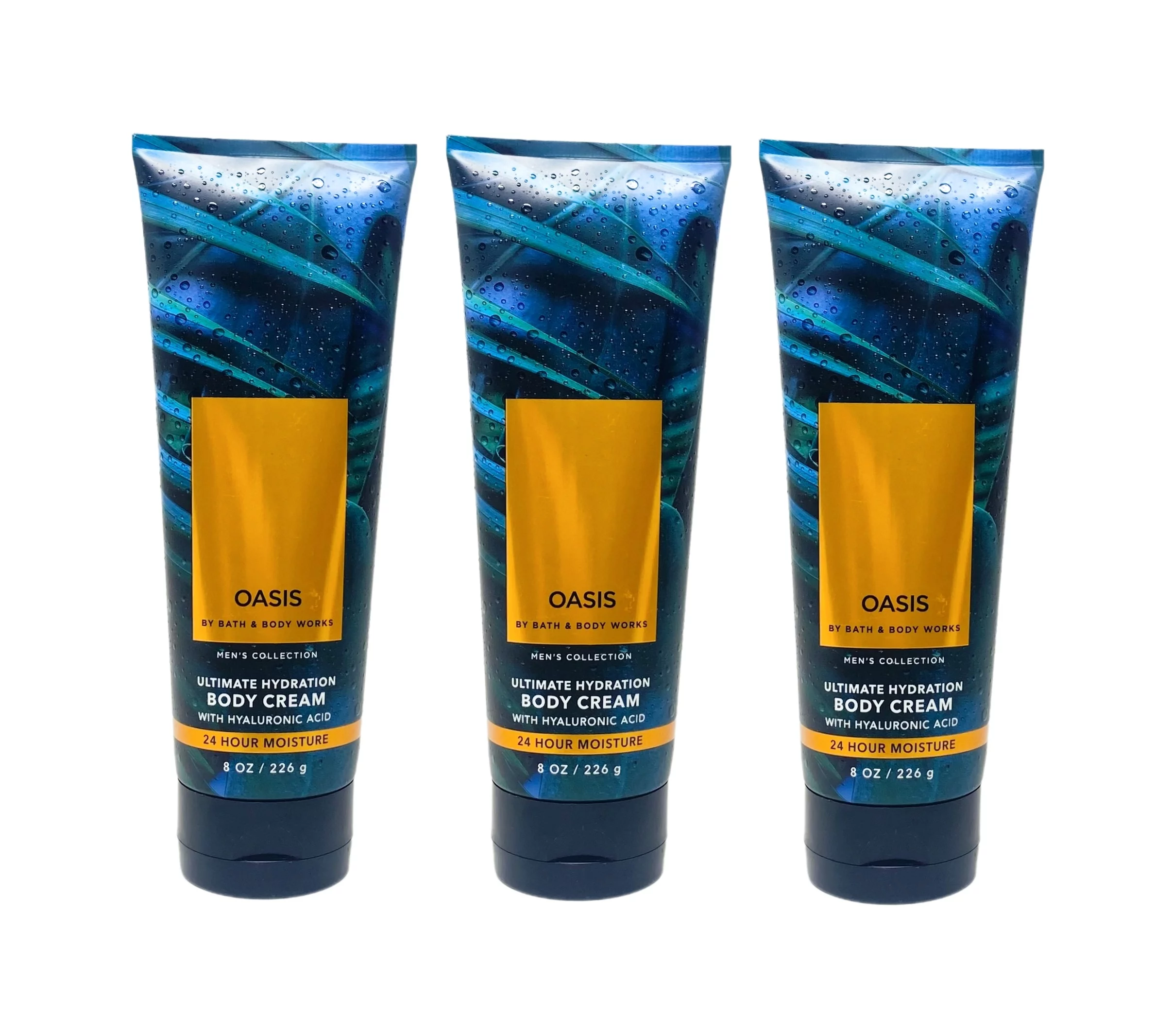 Bath and Body Works Men's Collection OASIS 3 Pack Ultimate Hydration Body Cream Set - 8 oz / 226 g each