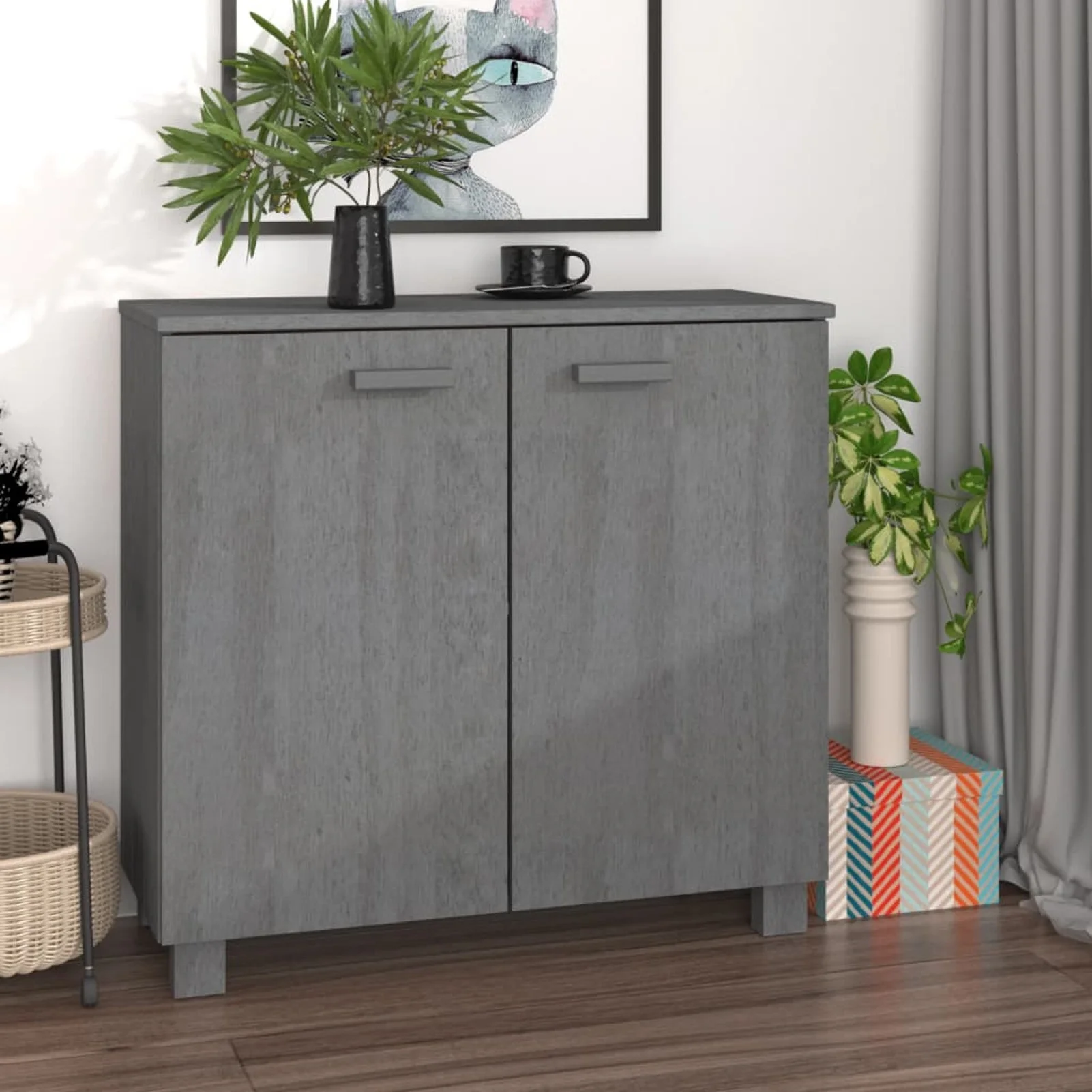 Festnight Sideboard Dark Gray 33.5