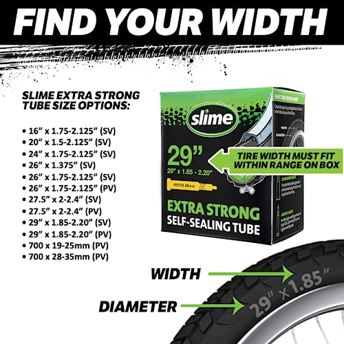 Slime Bike Inner Tube with Slime Puncture Sealant, Self Sealing, Prevent and Repair