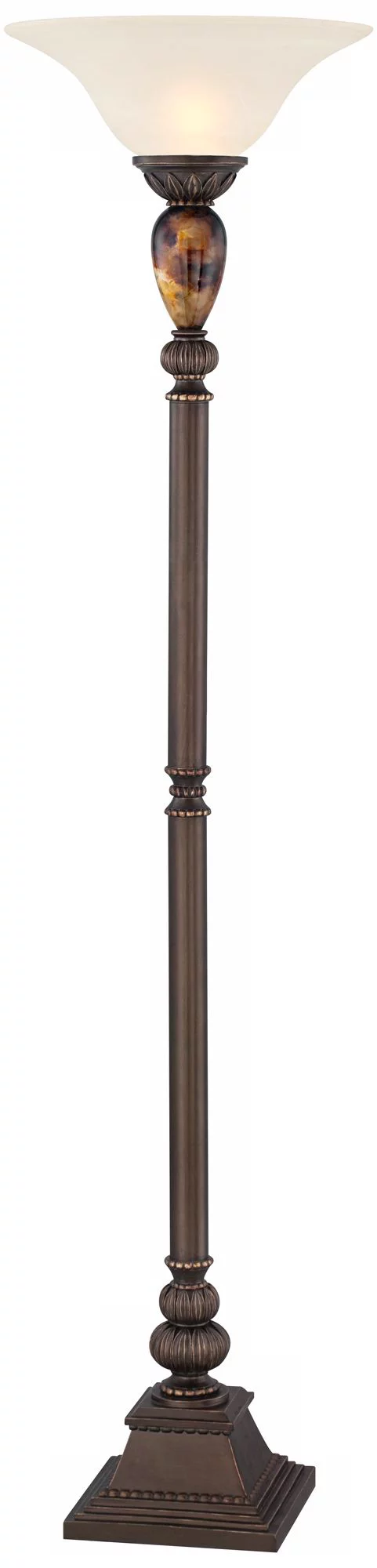 Kathy Ireland Vintage Torchiere Floor Lamp 72