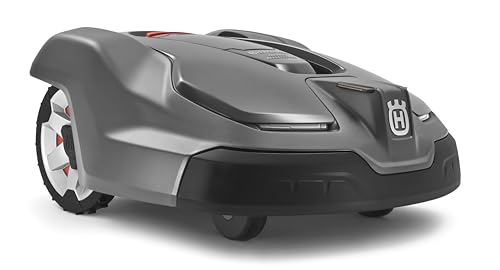 Husqvarna 410iQ Automower Robotic Mower, 0.5 Acre Mowing Capacity, Wire Free Robot Lawn Mower with Charging Station, RS1 EPOS Reference Station and Replacement Blades, 970727401
