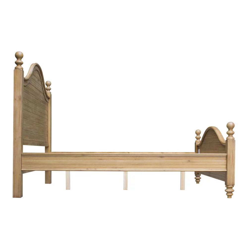 Sunset Trading Vintage Casual Transitional Wood King Bed in Maple Brown