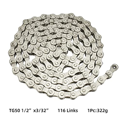 CYSKY 6/7/8/9/10/11/12 Speed Bike Chain 116 Links Steel High Strength Bike Derailleur Chains for 6/7/8/9/11/12-Gear Road Mountain Bicycle Compatible with Shimano/KMC/Campagnolo/SRAM
