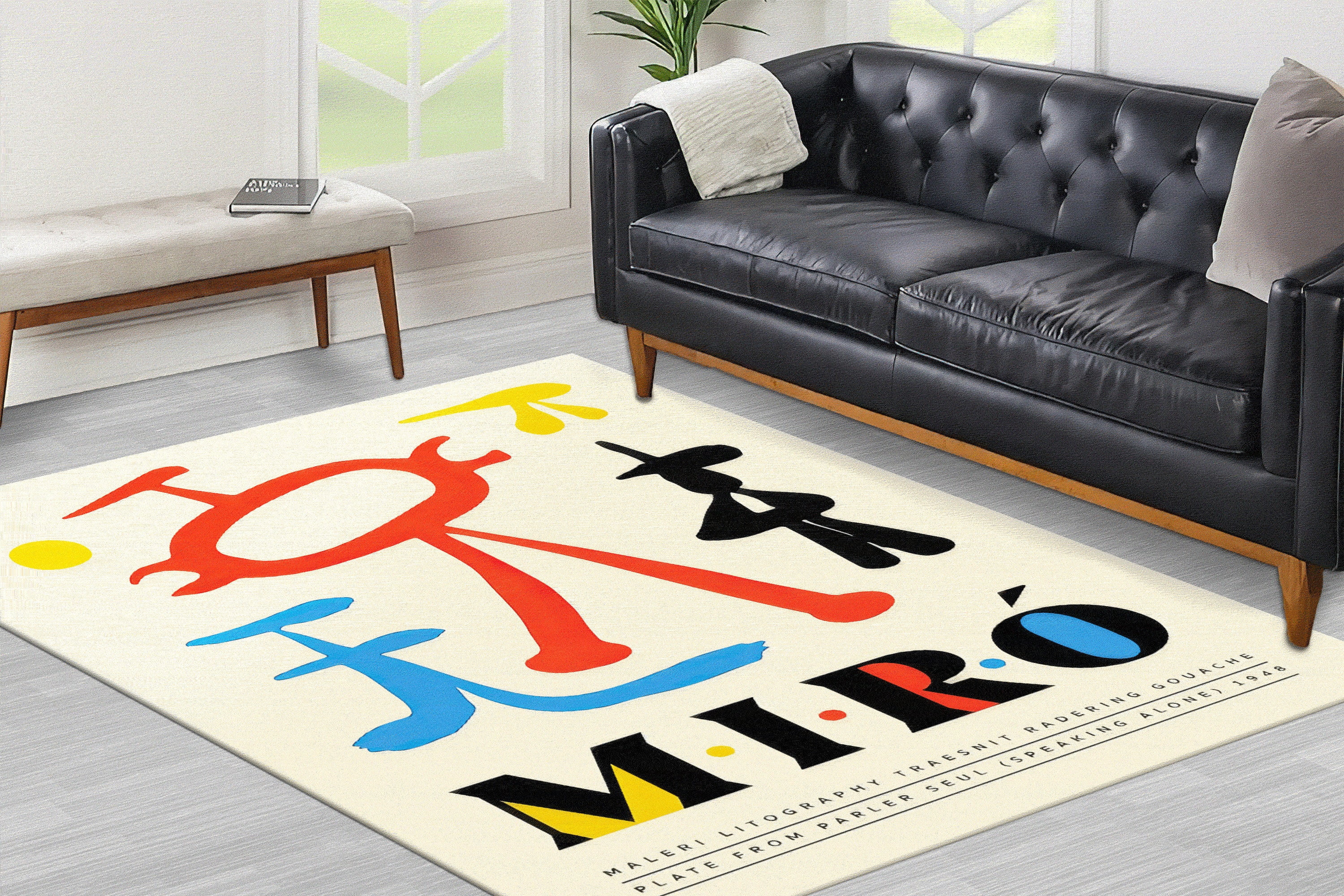 Rug, Galerie Berggruen Rugs, Exhibition Rugs, Famous Rug, Non-Slip Carpet, Salon Decor Rug, Living Room Rug, Salon Rug, 3.3'x5' - 100x150 cm