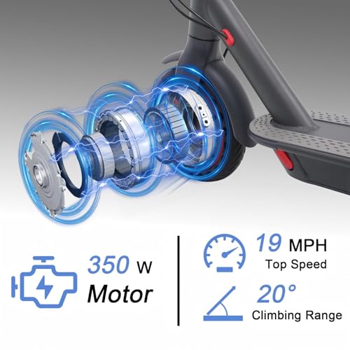 Electric Scooter, Powerful 350W Adult Electric Scooter, Up to 19Mph and 8.5