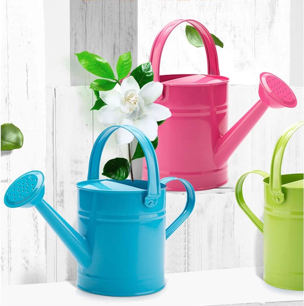 Watering Cans Iron Sprinkler, Home Green Plant Flower Pouring Kettle Iron Spray Bottle, 1.5L Watering Can Large Capacity Spout Water Can GuShe (Bianco)