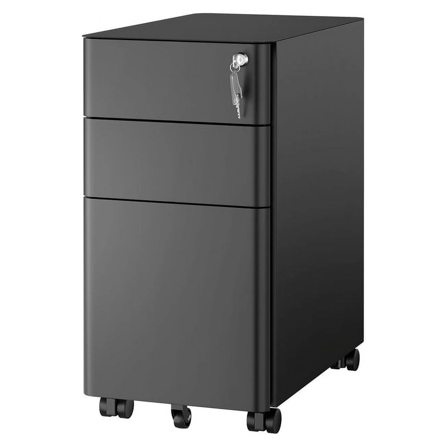 Mount-It! Slim Rolling File Cabinet with 3 Drawers, For Offices, Colleges