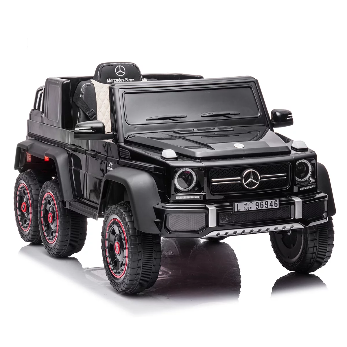 HNH 24V Kids Ride On Car with Remote Control Licensed Mercedes-Benz Electric Truck Car for Child Electric Vehicle Toy with 6 Wheel