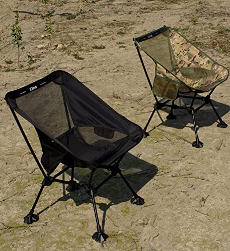 iClimb Ultralight Compact Camping Folding Beach Chair with Anti-Sinking Large Feet