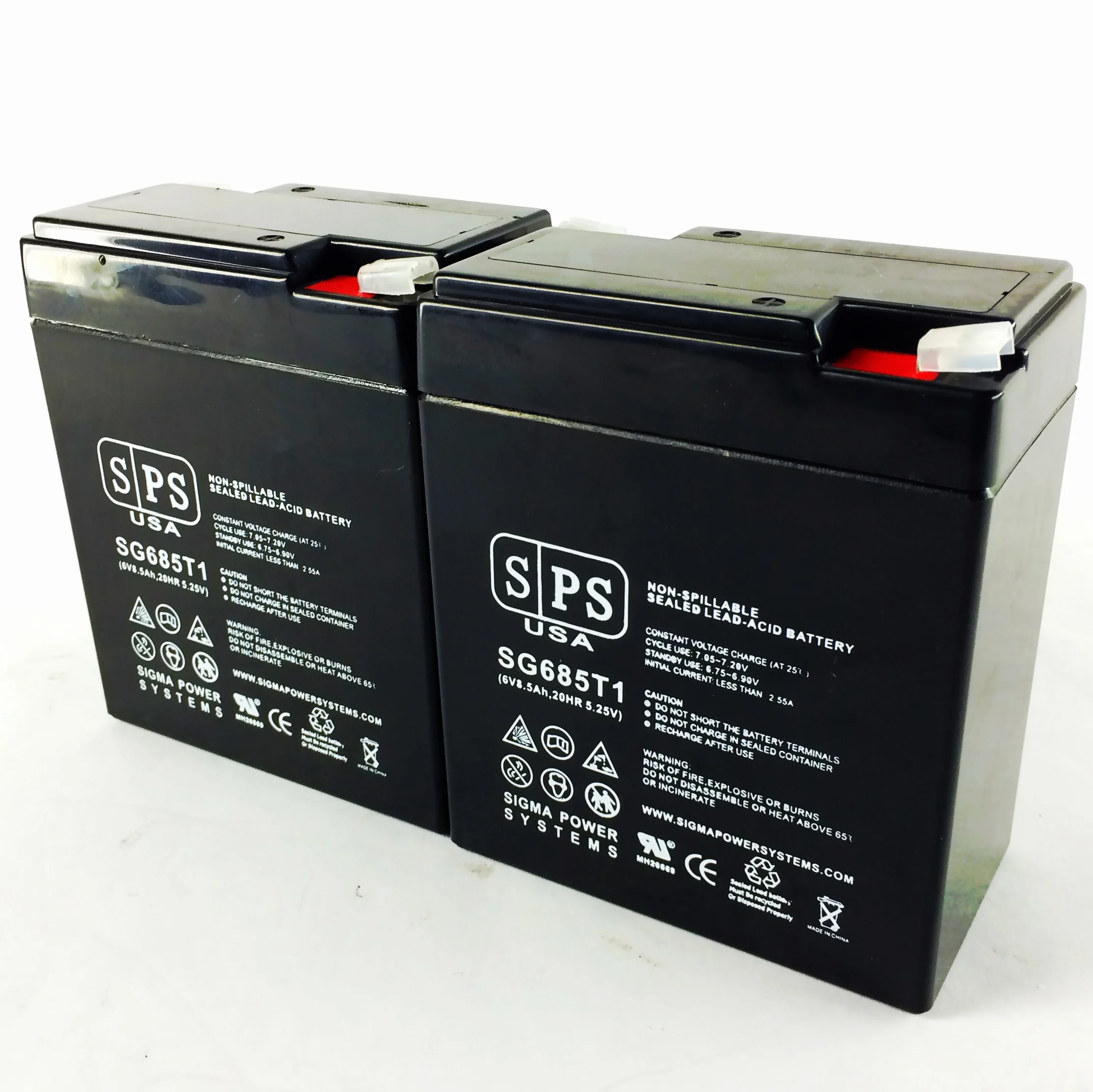 SPS Brand 6V 8.5Ah Replacement Battery (SG0685T1) for ELS BLH (2 pack)