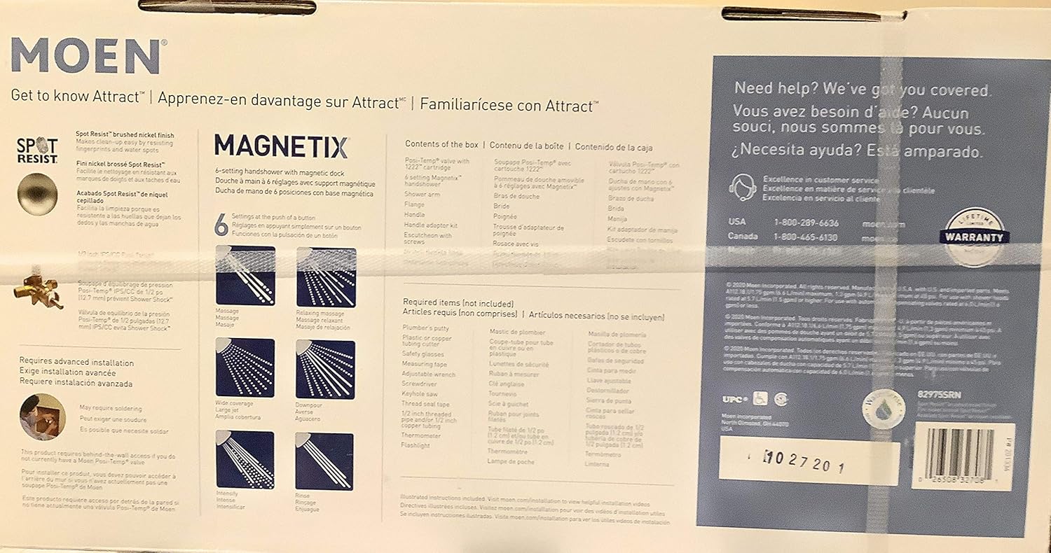 Moen Attract 82975SRN Shower only Brushed Nickel