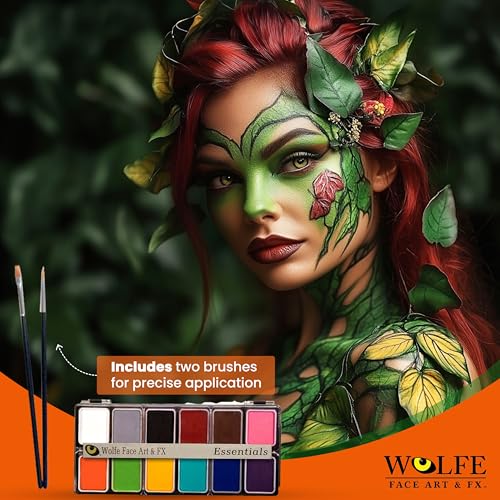 Wolfe FX, 12-color Makeup Palette - Face & Body Paint Kit Essentials