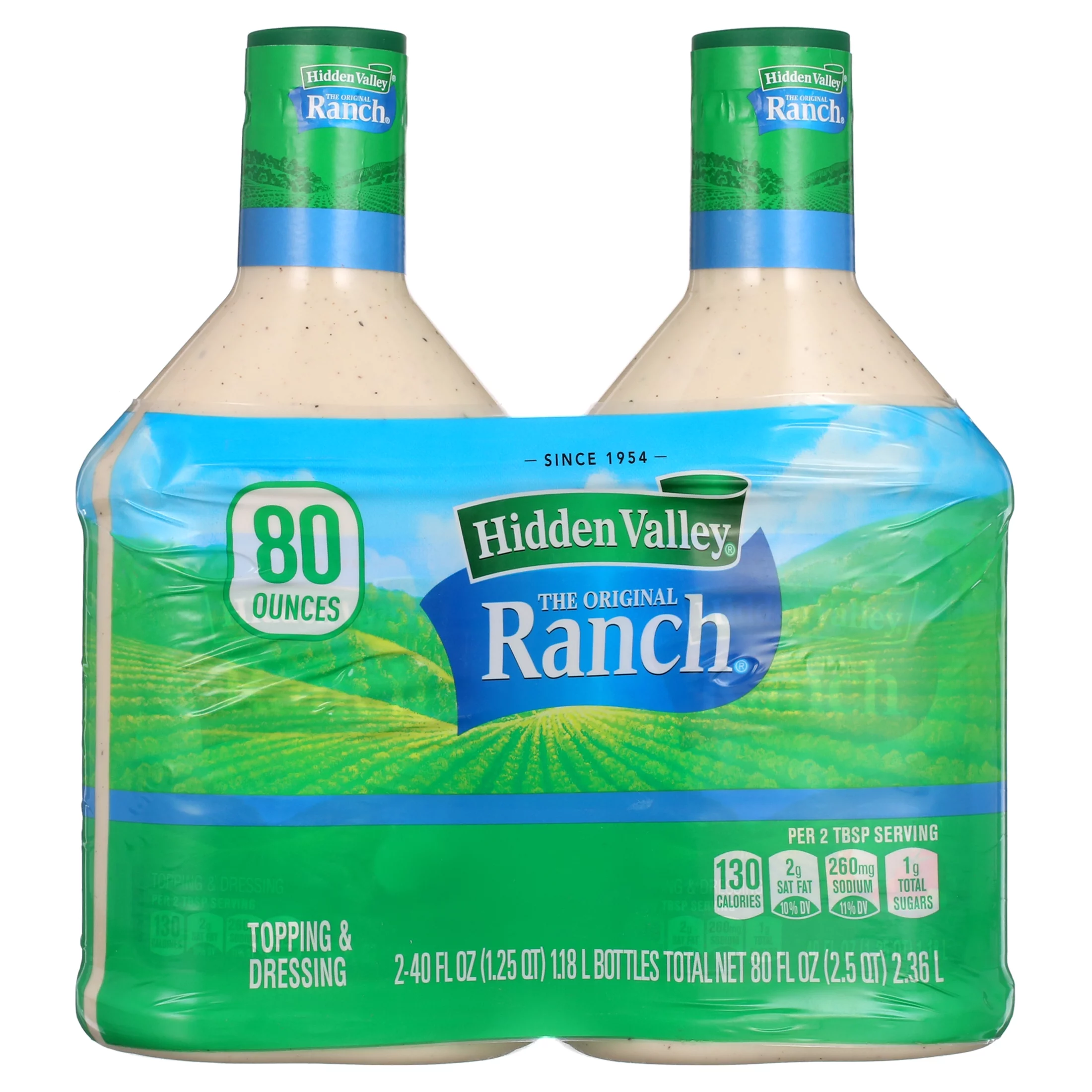 Hidden Valley Original Ranch Dressing, 40 fl oz, 2 Count
