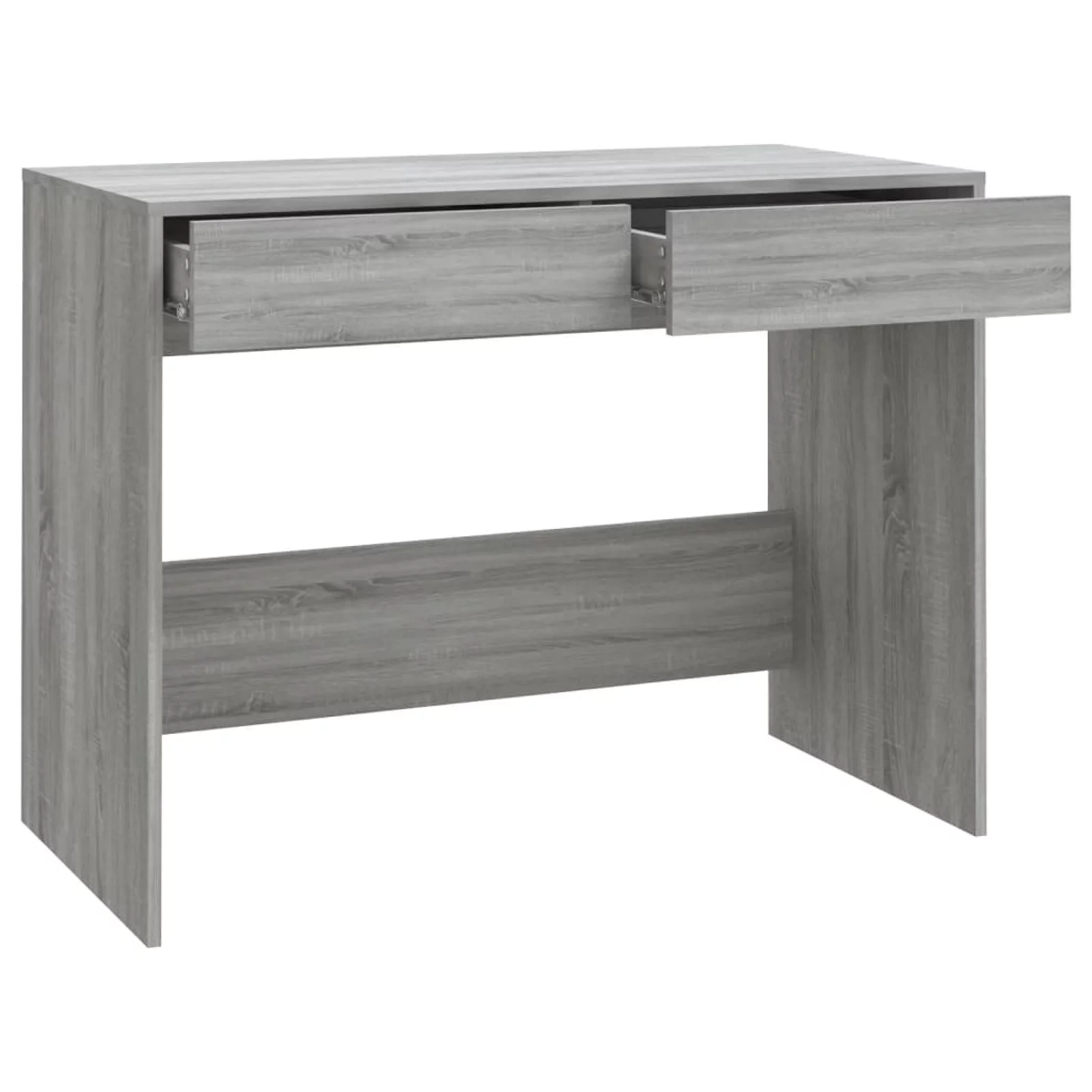 Anself Desk Gray Sonoma 39.8in x 19.7in x 30.1in Engineered Wood Writing Desk Gaming Table Home Office Furniture