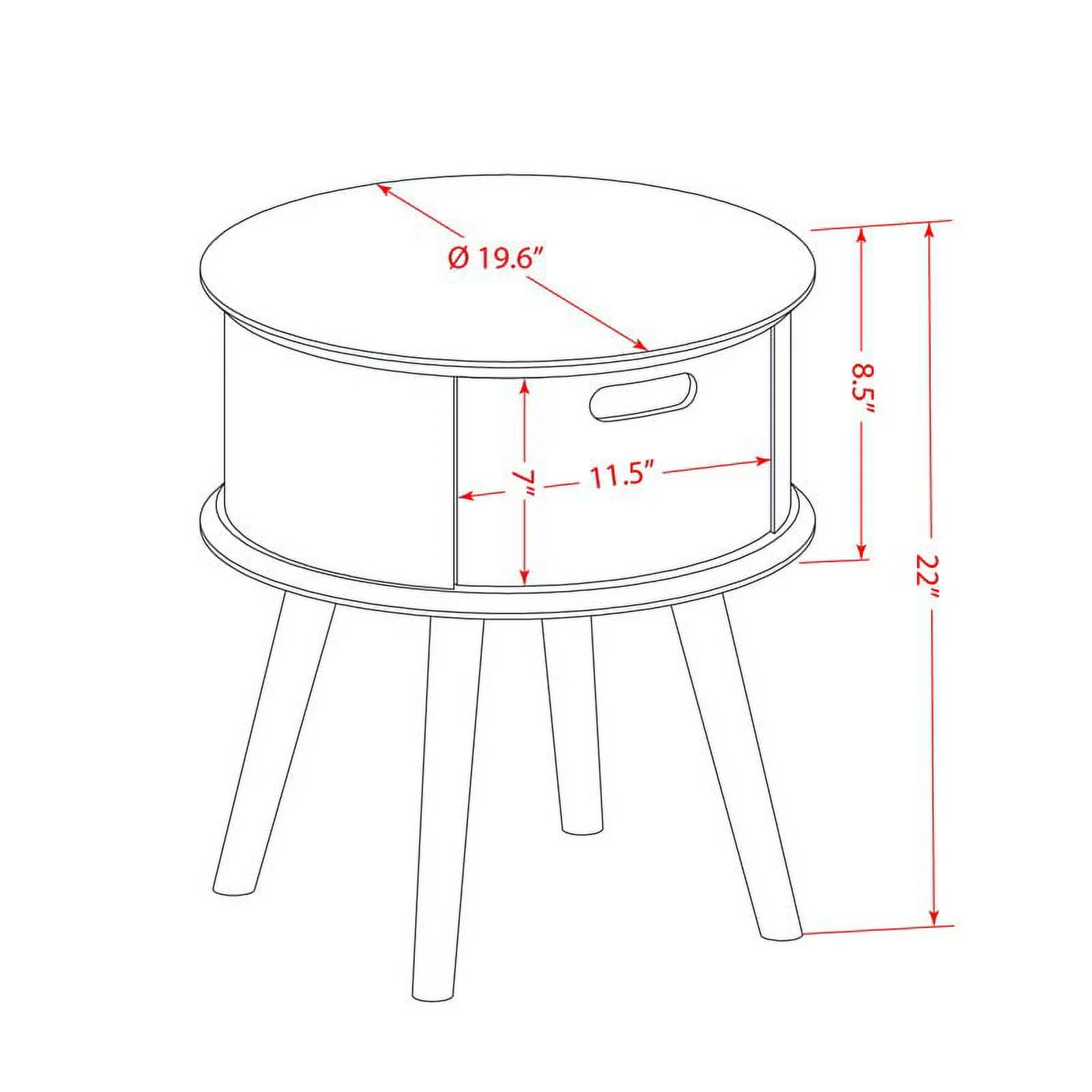 Atlin Designs 3-piece Wood Platform Bedroom Set in Denim Blue