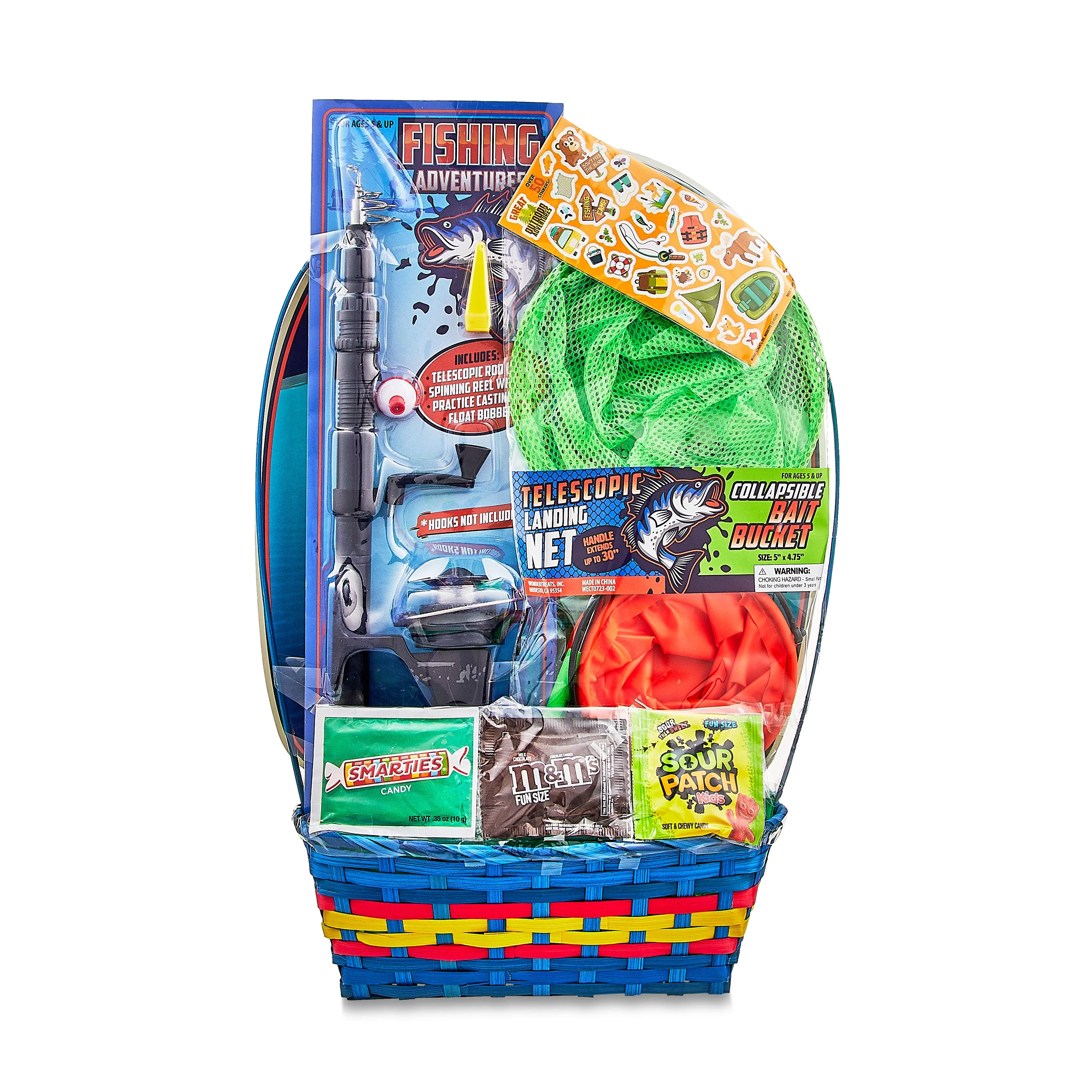 Fishing Adventure Filled Easter Basket with Candies, by Wondertreats