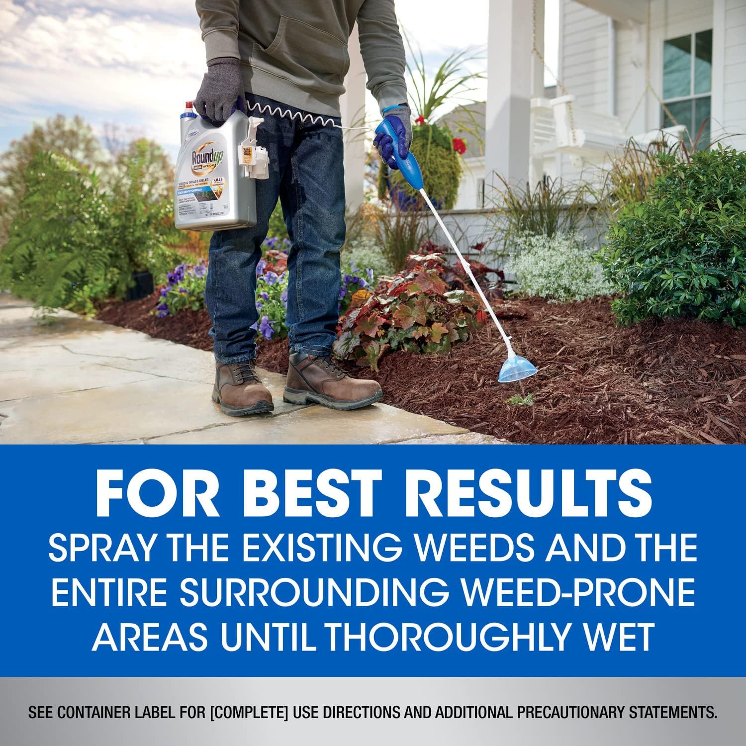 Roundup Dual Action Weed & Grass Killer Plus 4 Month Preventer Refill, 1.25 gal. (Pack of 2)