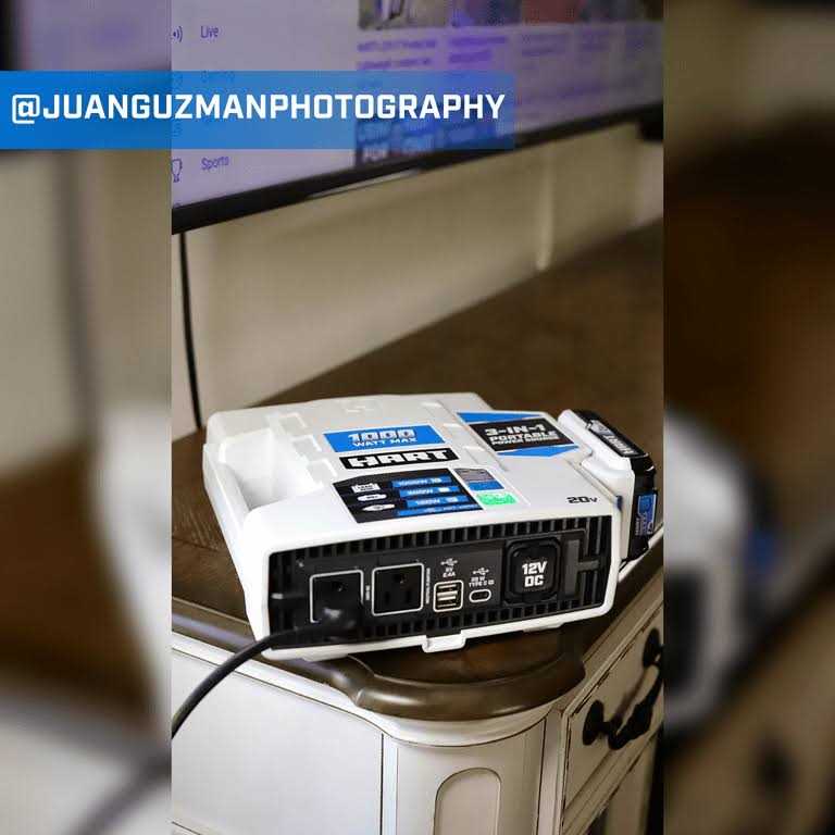 HART 20V 1000-Watt Max Automotive Power Inverter Kit