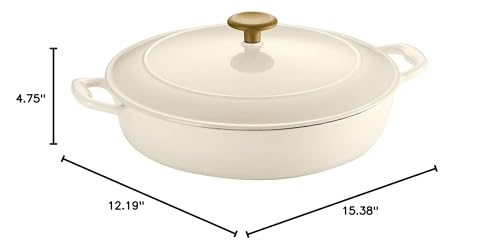 Tramontina Enameled Cast Iron Covered Braiser Gradated Cobalt 4-Quart, 80131/069DS