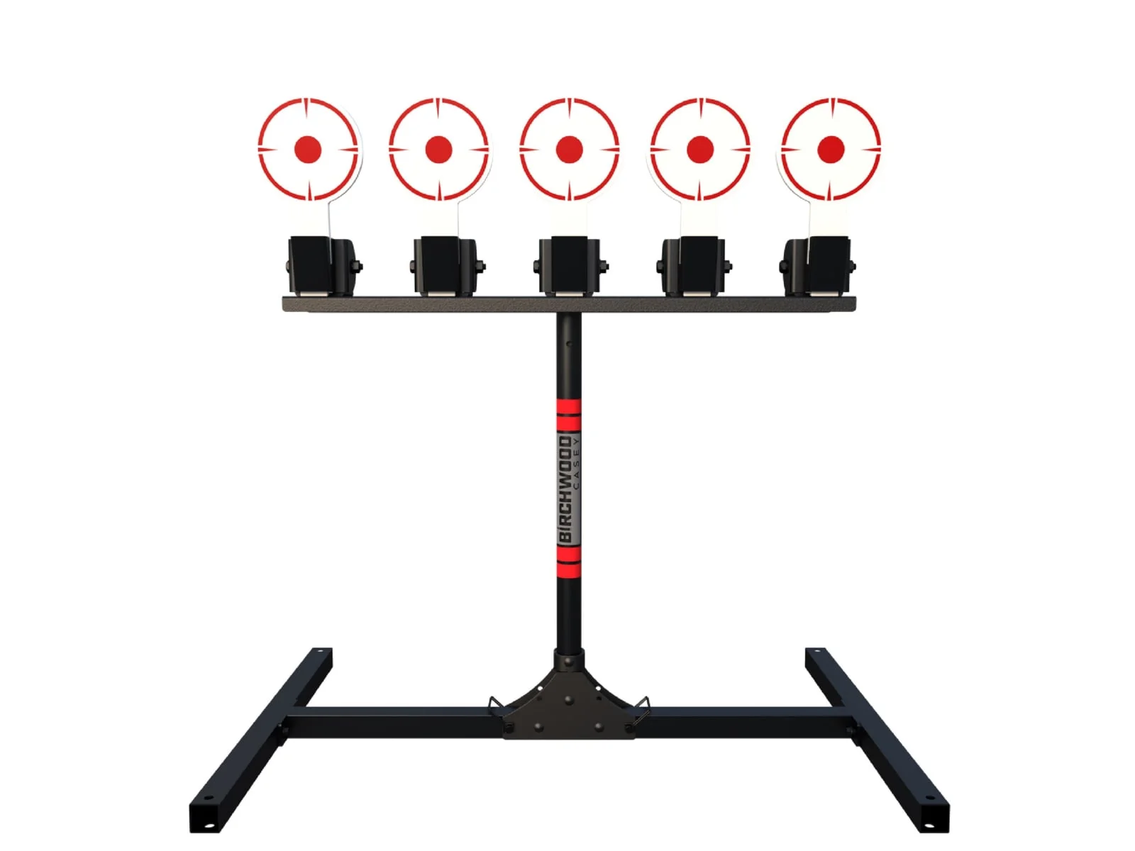 Birchwood Casey 5 Spring Loaded Self-Resetting Targets w/ Plate Rack, Black, BC-