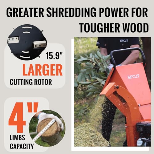 C30 LITE Wood Chipper Shredder Mulcher Heavy Duty 7 HP 212cc Gas Powered 3 Inch Max Capacity 1-Year Warranty After Product Registration