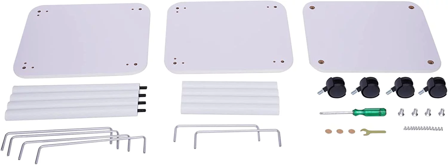 Miumaeov 3-Tier Salon Cart, Beauty Salon Trolley Cart Pedestal Rolling Cart, Salon Trolley Cart with Cheels, Beauty Instrument Tray Rolling Cart Esthetic Supply Holder for Salon Spa Tattoo Service