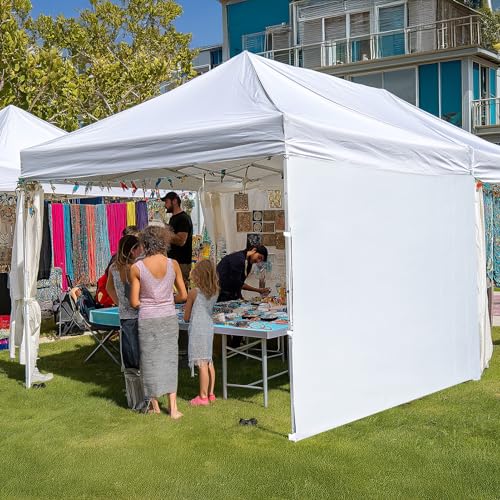 WILDPATH Canopy Tent with Sidewall for 10x10 Wall Tent, Canopy Shade Wall Tent Cover with Waterproof and 99% UV Protection Fabric, 3PCS Outdoor Canopy Curtains