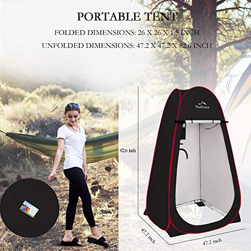 Your Choice Oversized 6.89FT Pop Up Privacy Tent - Camping Shower Changing Tent, Portable Bathroom Toilet Room