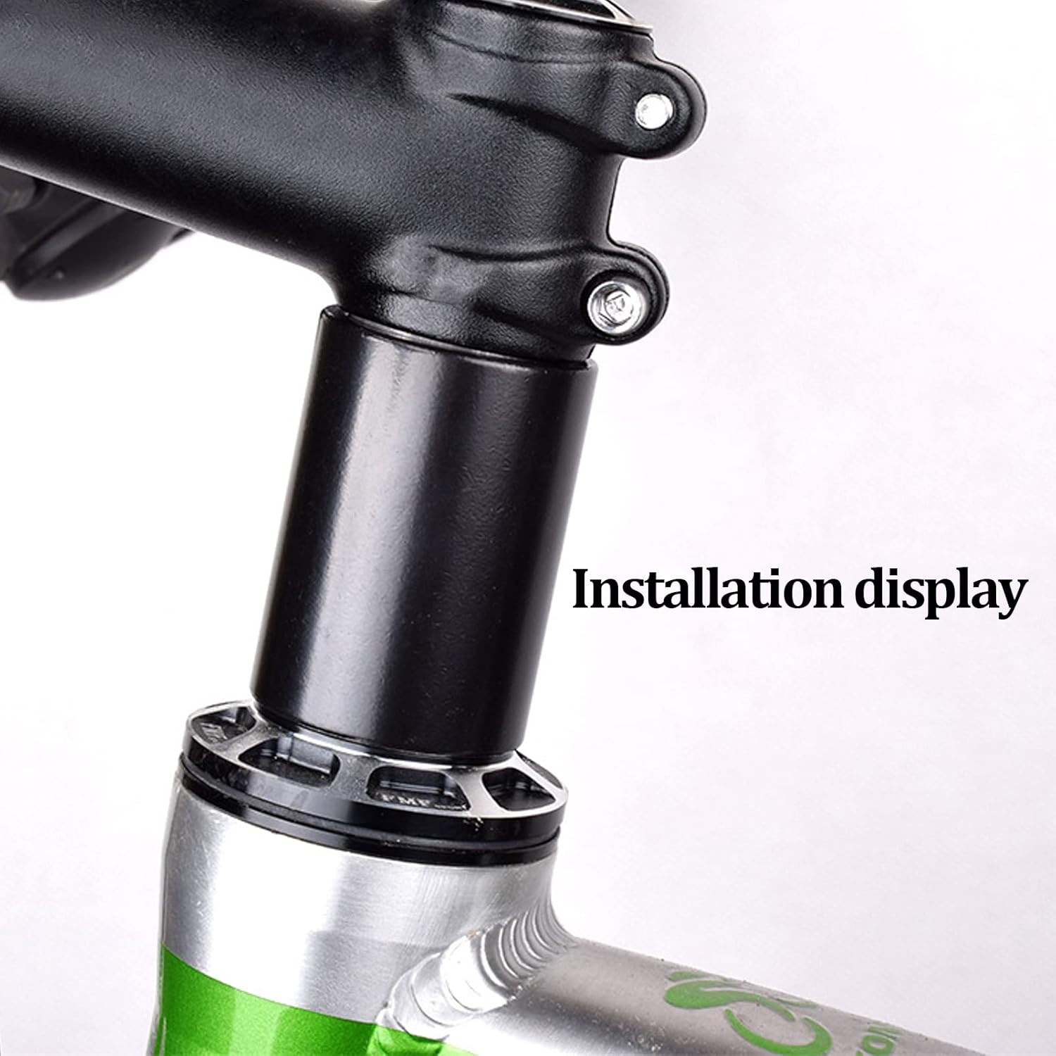 Bicycle Headset Spacer Aluminum Alloy Headset Stem Spacer 50mm Bike Fork Washers Black,Spacer Bike Handlebar Stem Spacers Threadless Aluminum Alloy Headset Stem Spacer Set Fit