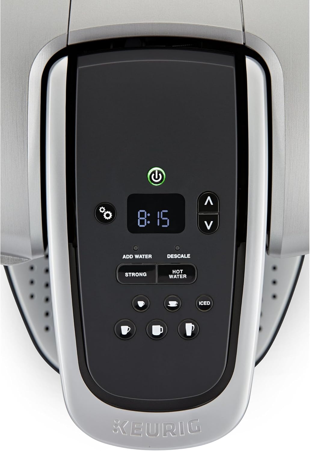 Commercial CHEF 0.6 Cubic Foot 600W Microwave with 6 Power Levels Bundle with Keurig K-Elite Single-Serve K-Cup Pod Coffee Maker