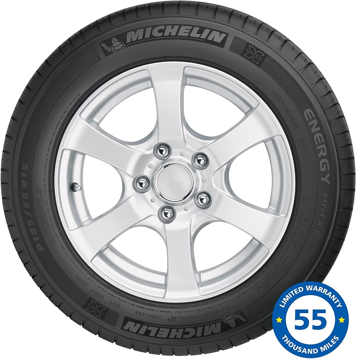 MICHELIN Energy Saver All Season Radial Car Tire for Passenger Cars and Minivans, 225/50R17 94V