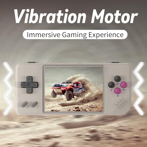 RG28XX Handheld Game Console Retro 2.83-inch Screen Video Game Player 64G TF Card Preinstalled 5000+ Games 3100mAh Battery(Black Transparent)